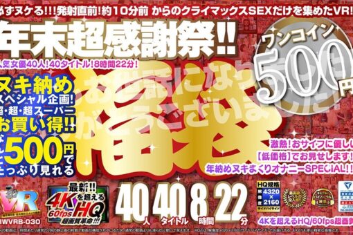【VR】【500円ワンコイン】年末超感謝祭!! 福袋 40人40タイトル8時間22分-4Kを超えるHQ/60fps超画質-永久保存版